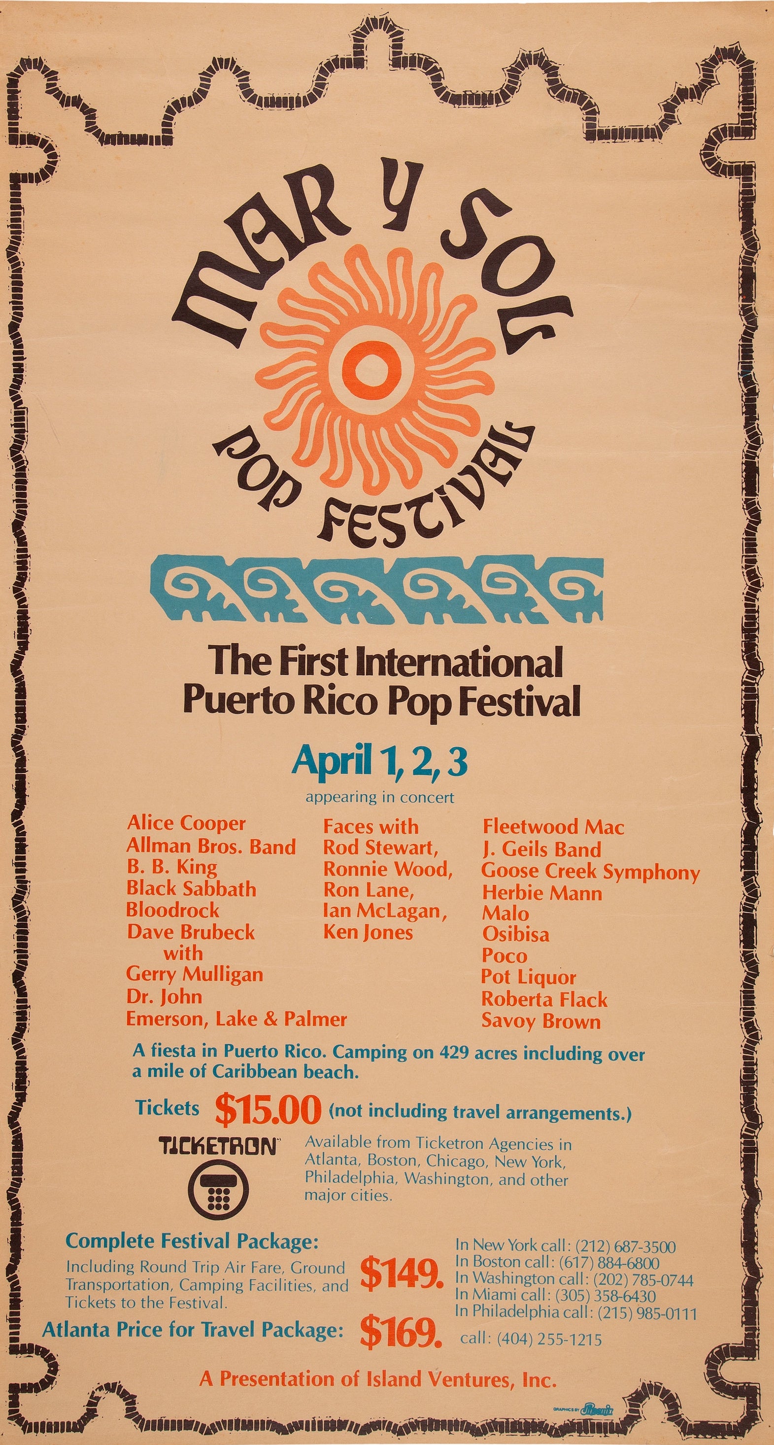 Mar Y Sol Pop Festival, Vega Baja, Puerto Rico 1972