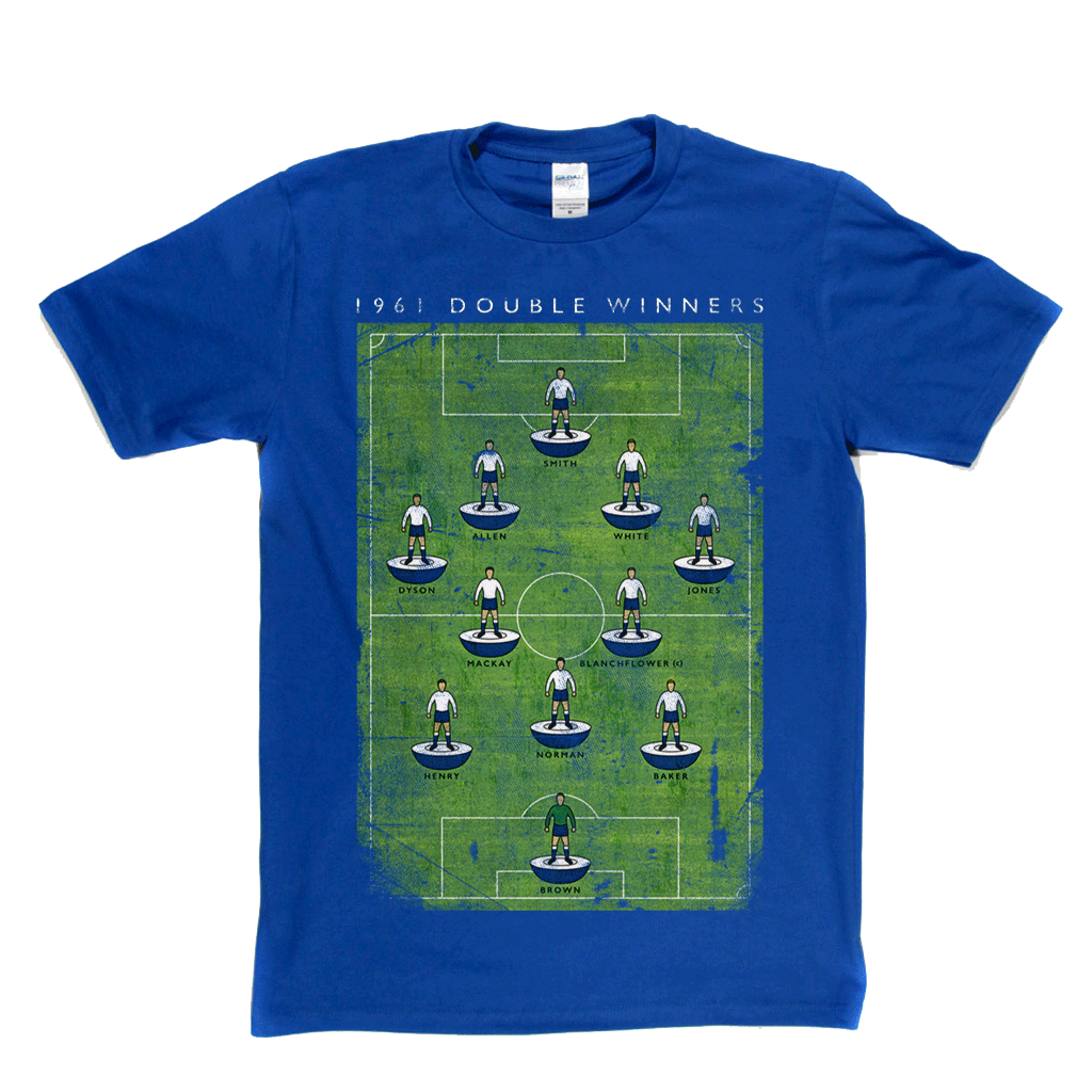 Spurs 1961 Double Winners Poster Regular T-Shirt