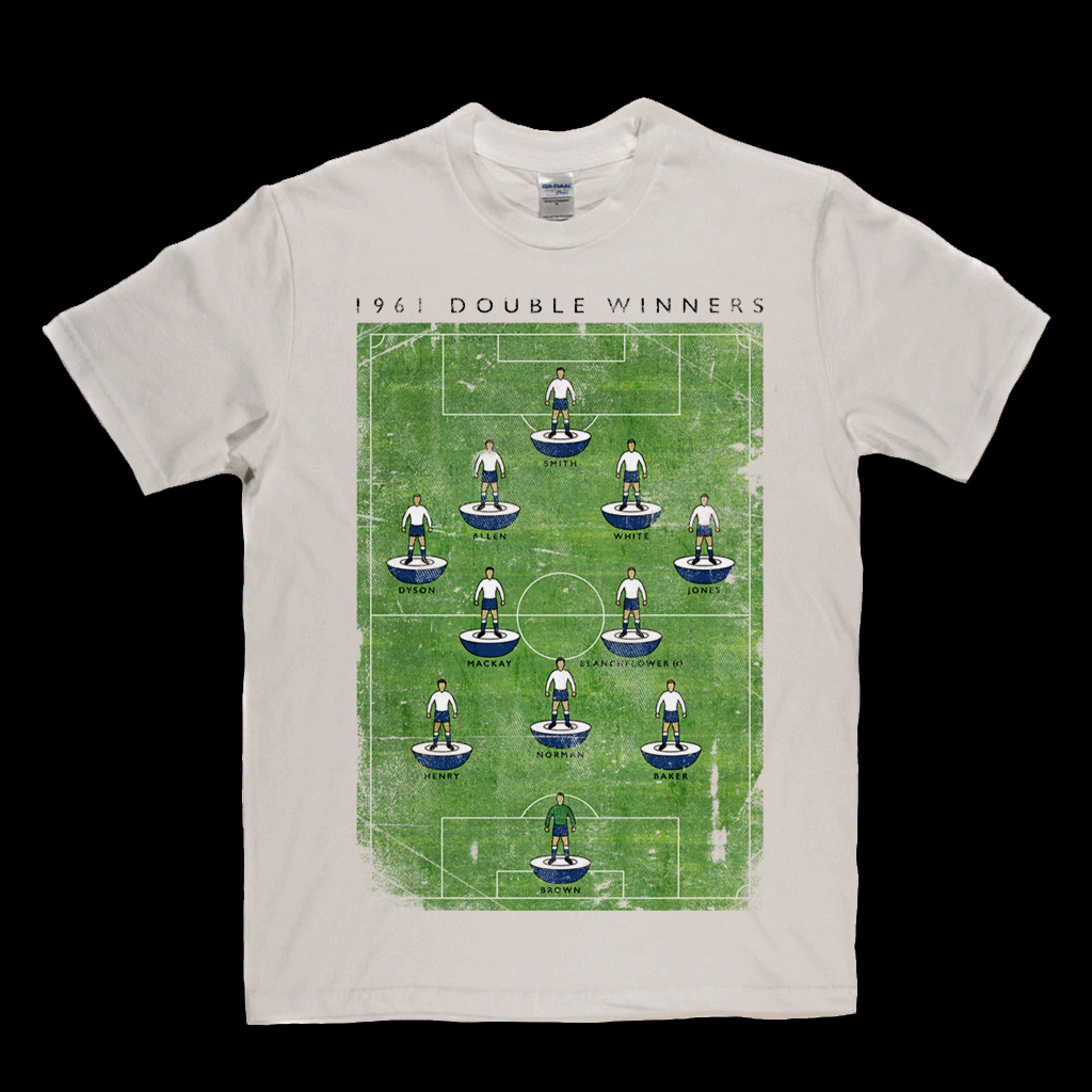 Spurs 1961 Double Winners Poster Regular T-Shirt