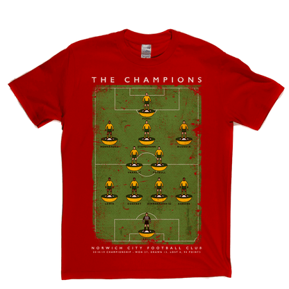 Norwich City Championship Champions 2019 Poster Regular T-Shirt