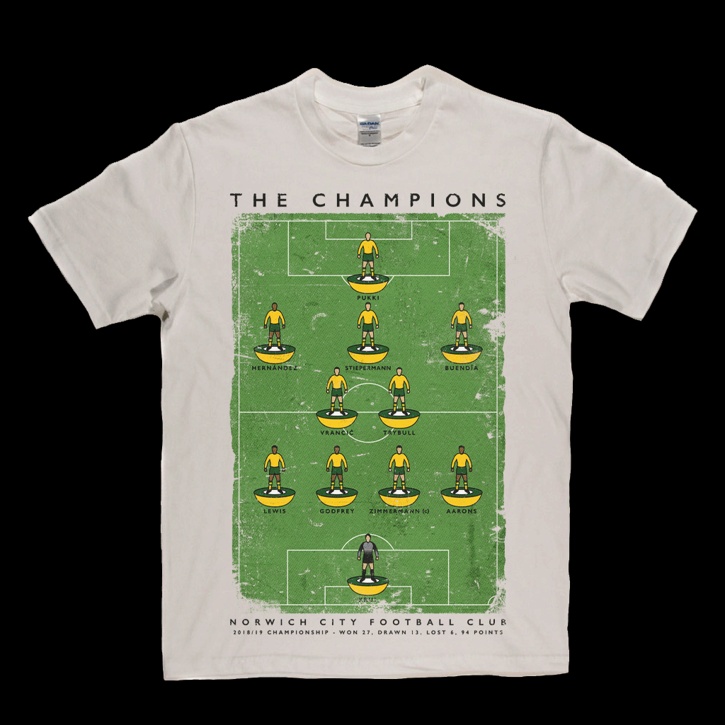 Norwich City Championship Champions 2019 Poster Regular T-Shirt