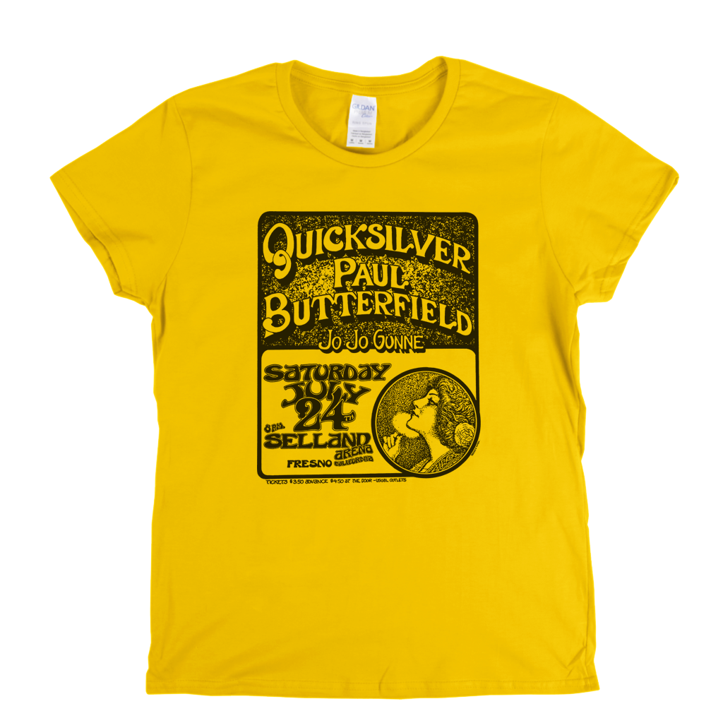 Quicksilver Paul Butterfield Poster Womens T-Shirt