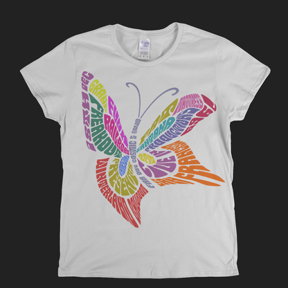 Grand Funk Railroad Santana Fat Mattress 1969 Butterfly Womens T-Shirt