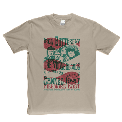 Iron Butterfly Canned Heat The Youngbloods Fillmore East 1968 T-Shirt