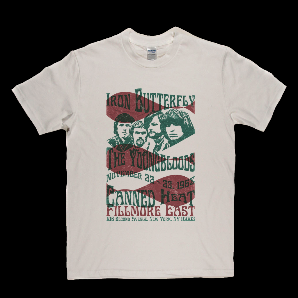 Iron Butterfly Canned Heat The Youngbloods Fillmore East 1968 T-Shirt