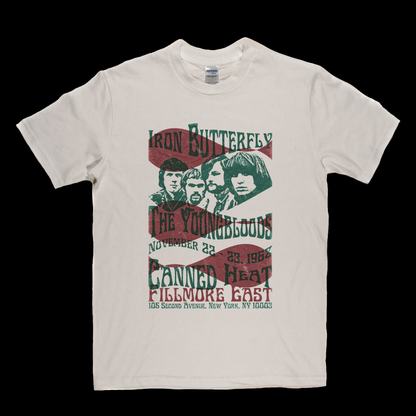 Iron Butterfly Canned Heat The Youngbloods Fillmore East 1968 T-Shirt