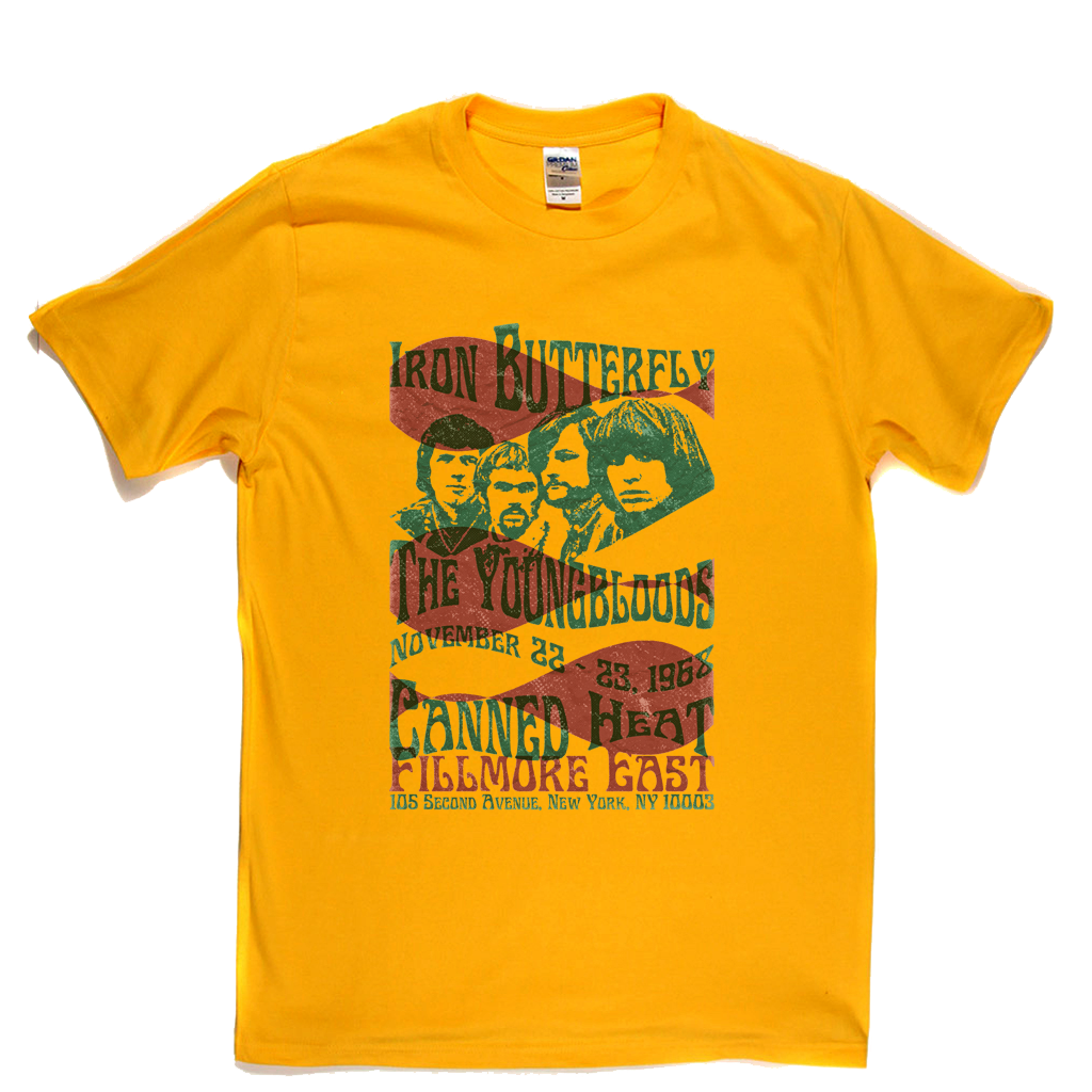 Iron Butterfly Canned Heat The Youngbloods Fillmore East 1968 T-Shirt
