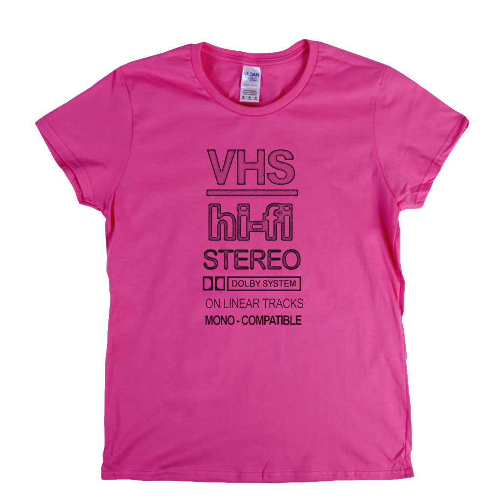 Vhs Hi Fi Stereo Womens T-Shirt