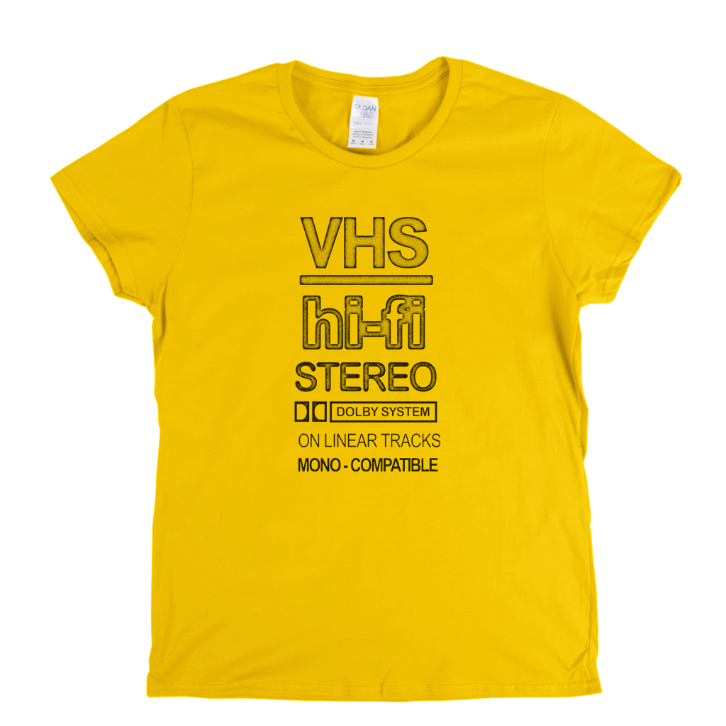 Vhs Hi Fi Stereo Womens T-Shirt