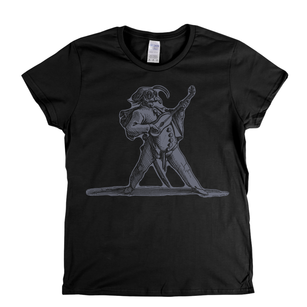 The Masked Comedian Playing The Guitar Womens T-Shirt