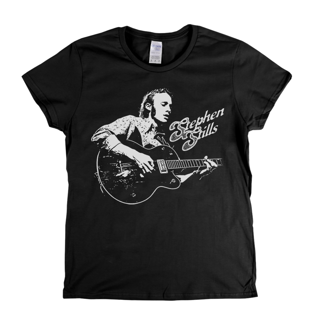 Stephen Stills Guitar Portait Womens T-Shirt