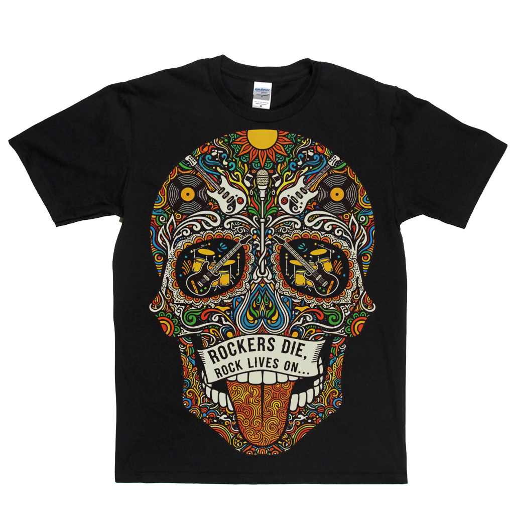 Rock Lives On Sugar Skull T-Shirt