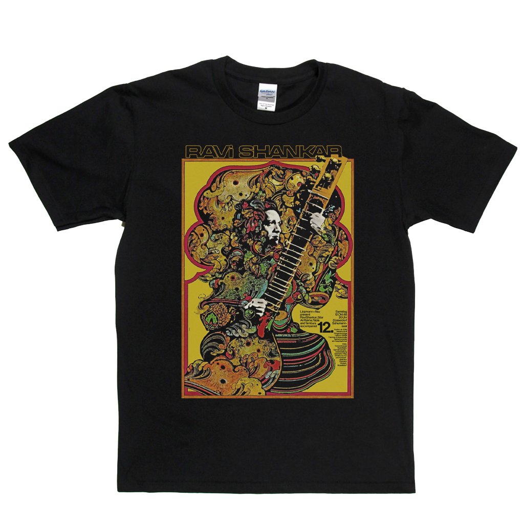 Ravi Shankar Concert Dusseldorf Poster 1968 T-Shirt