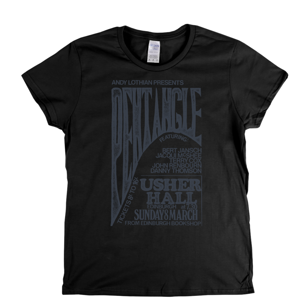 Pentangle Usher Hall Poster Womens T-Shirt