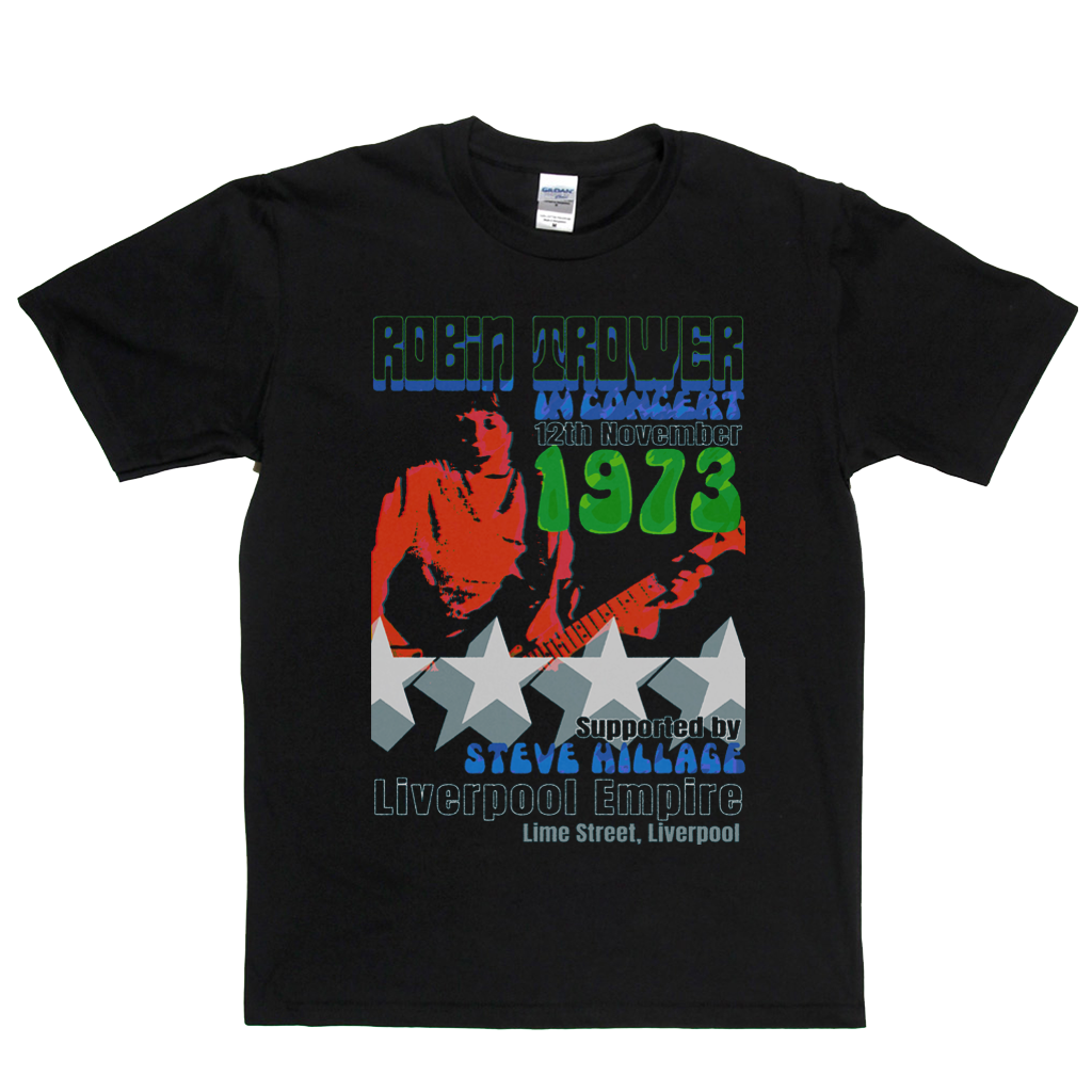Robin Trower Steve Hillage Liverpool 1973 T-Shirt