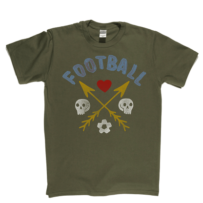 Crossed Arrows Love Football Regular T-Shirt