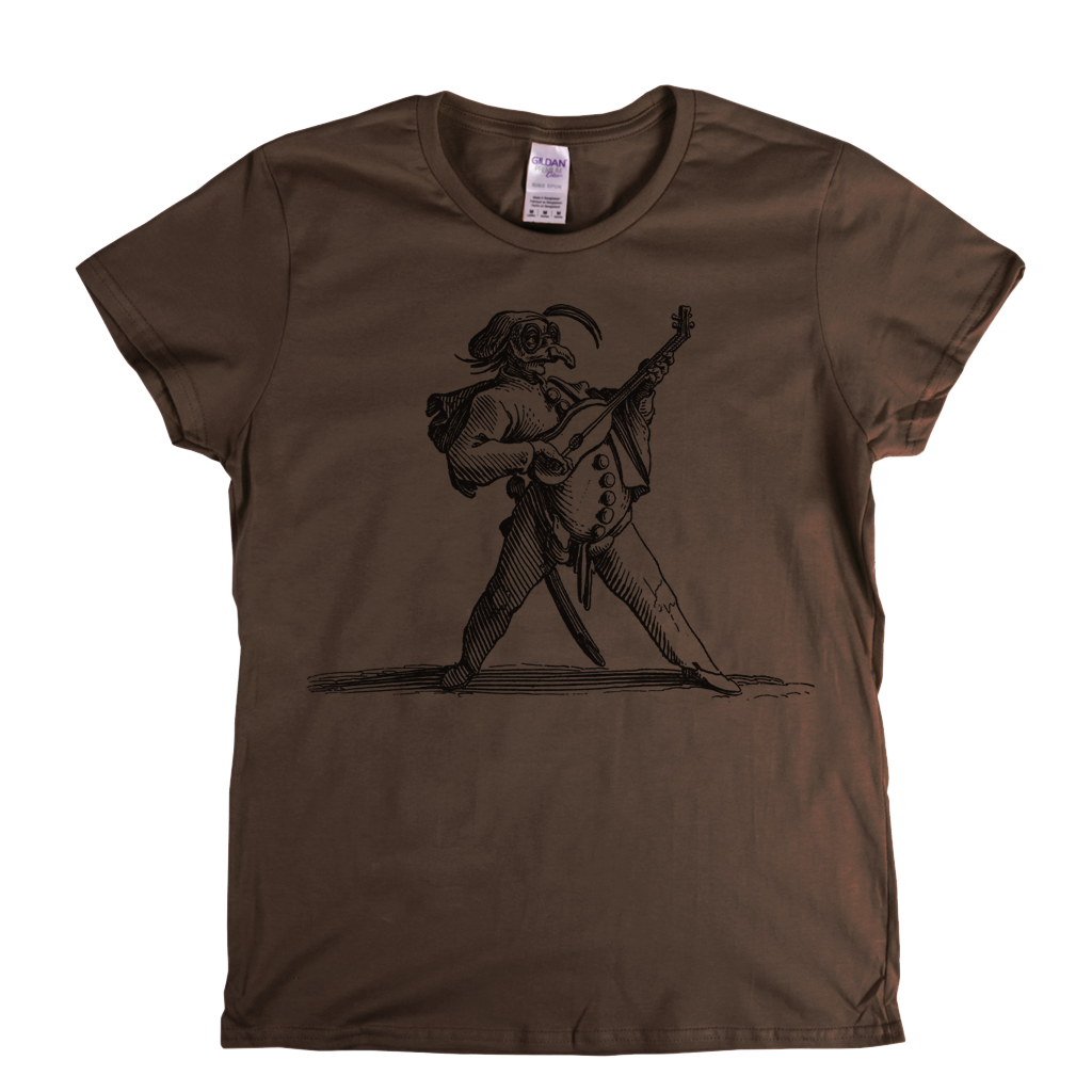 The Masked Comedian Playing The Guitar Womens T-Shirt