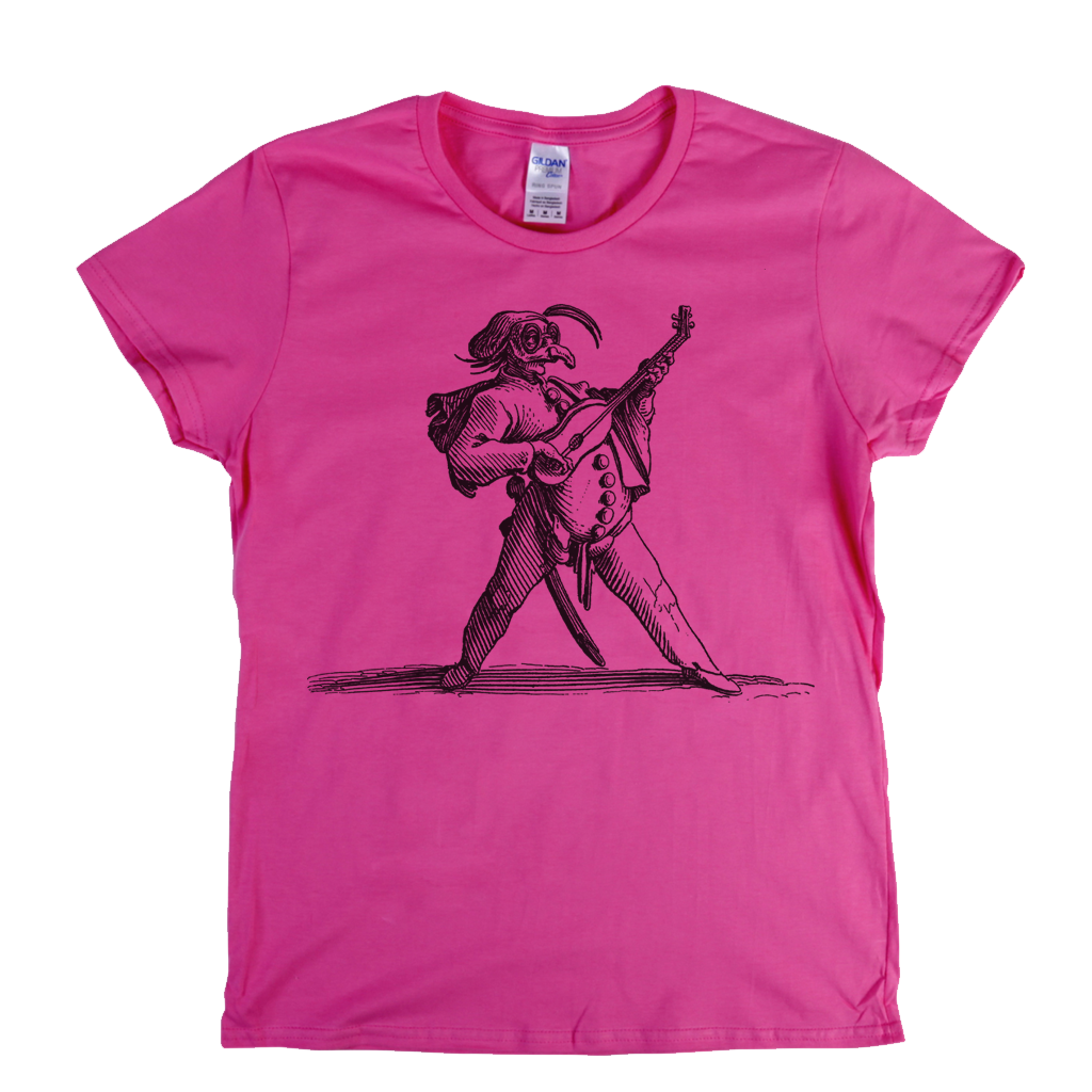 The Masked Comedian Playing The Guitar Womens T-Shirt