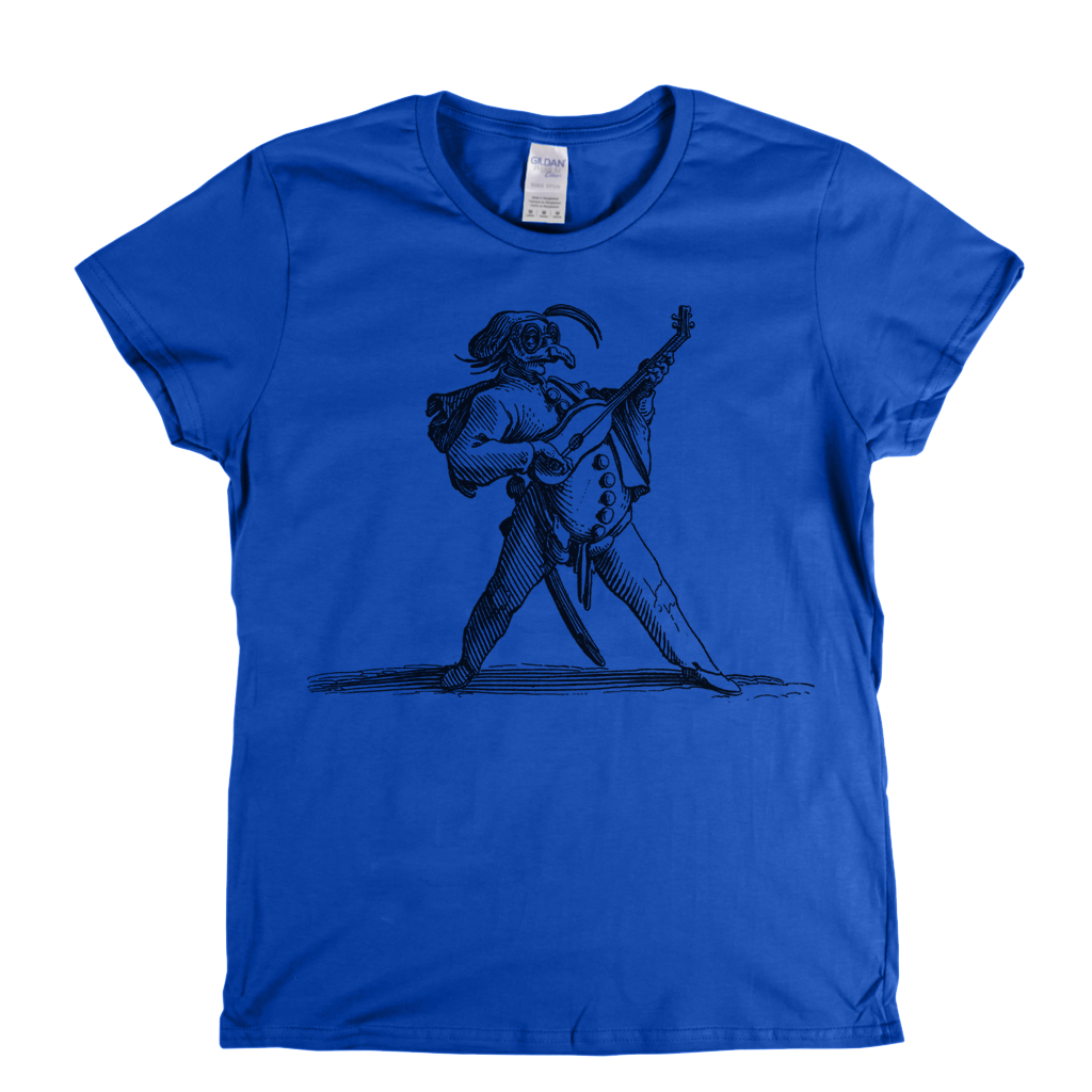 The Masked Comedian Playing The Guitar Womens T-Shirt