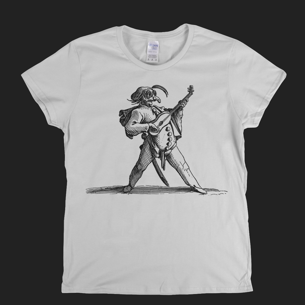 The Masked Comedian Playing The Guitar Womens T-Shirt