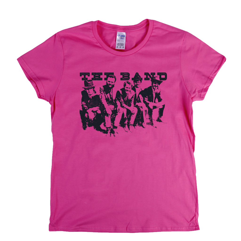 Portrait Of The Band Womens T-Shirt in pink featuring the band's graphic design.