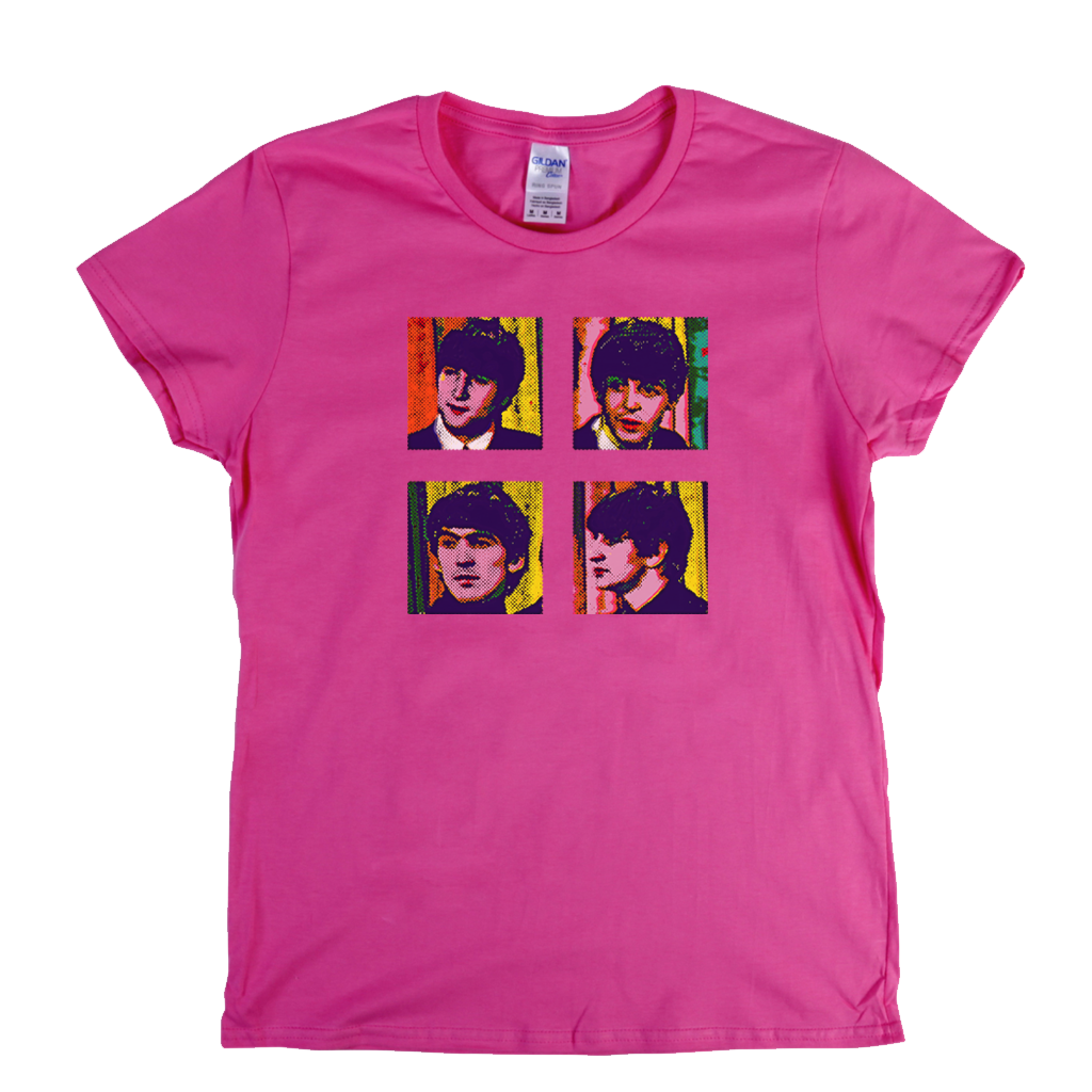 Beatles Pop Art Portraits Womens T-Shirt