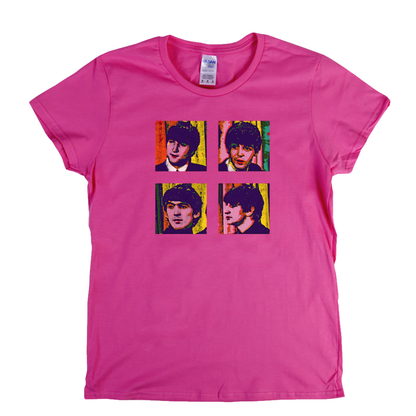 Beatles Pop Art Portraits Womens T-Shirt