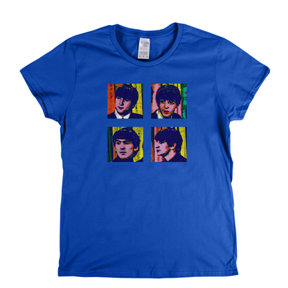 Beatles Pop Art Portraits Womens T-Shirt