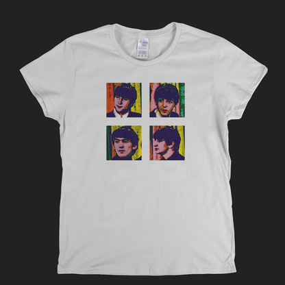 Beatles Pop Art Portraits Womens T-Shirt