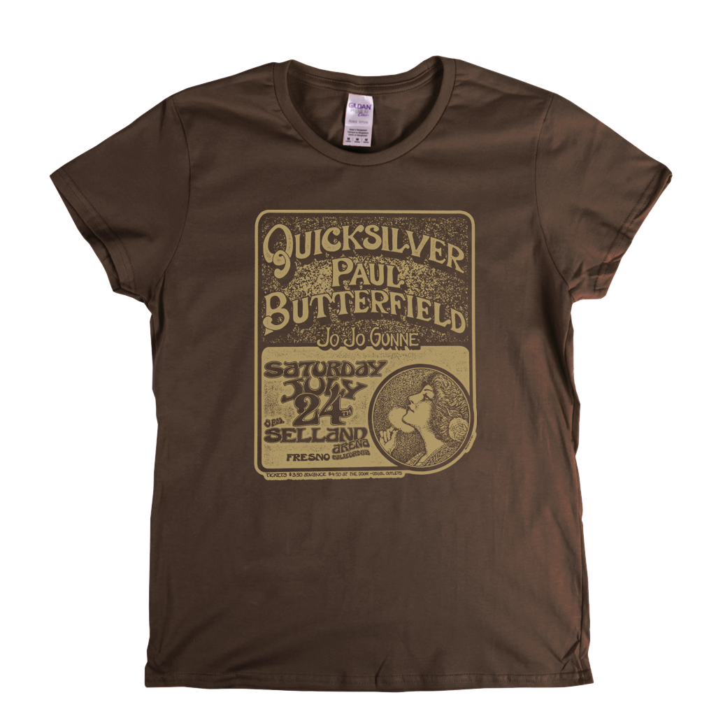 Quicksilver Paul Butterfield Poster Womens T-Shirt
