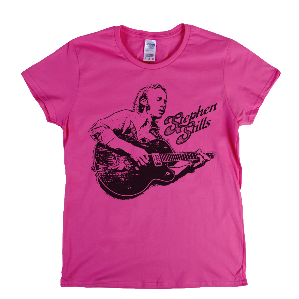 Stephen Stills Guitar Portait Womens T-Shirt