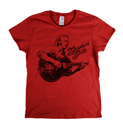 Stephen Stills Guitar Portait Womens T-Shirt