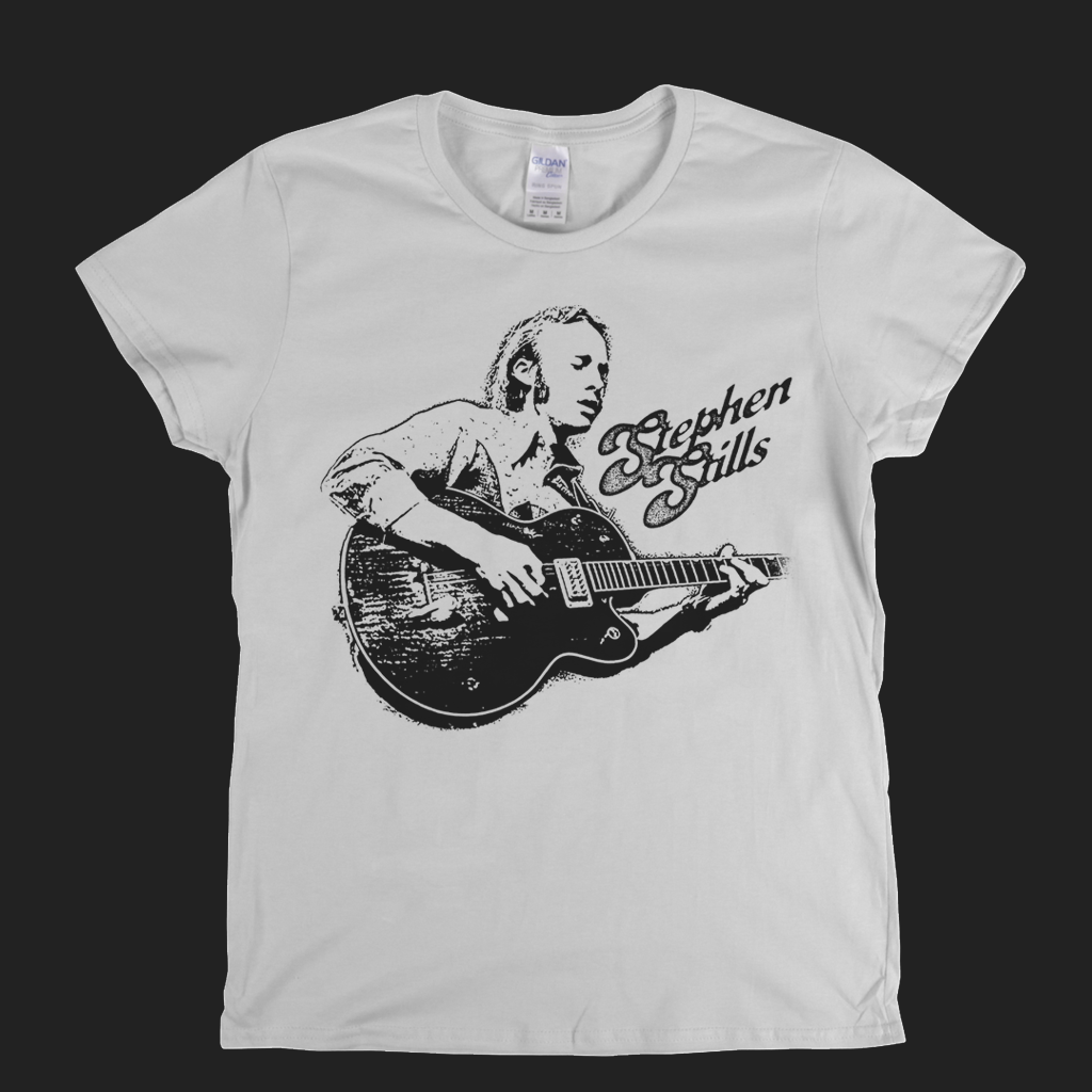 Stephen Stills Guitar Portait Womens T-Shirt