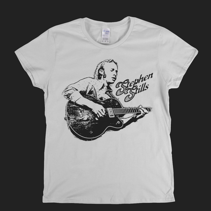 Stephen Stills Guitar Portait Womens T-Shirt