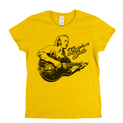 Stephen Stills Guitar Portait Womens T-Shirt