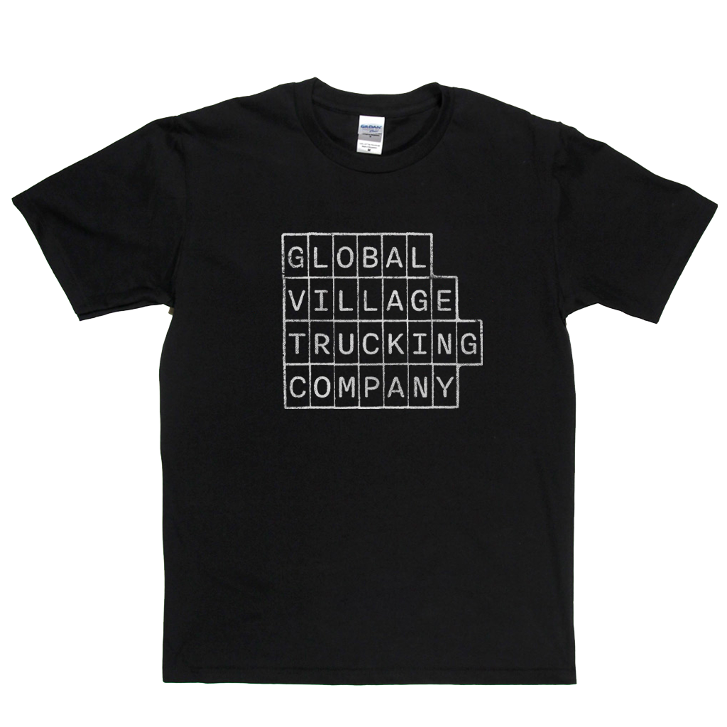 Global Village Trucking Company Block Text T-Shirt