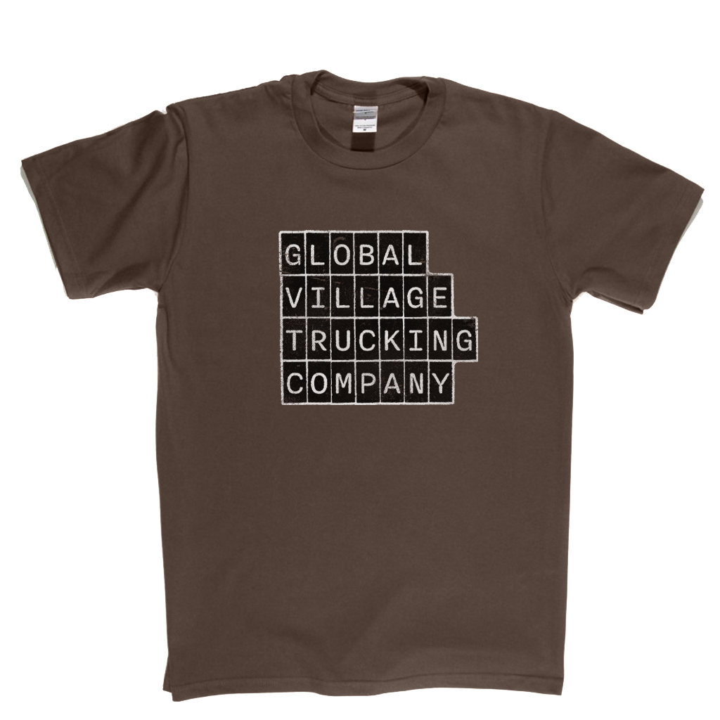 Global Village Trucking Company Block Text T-Shirt