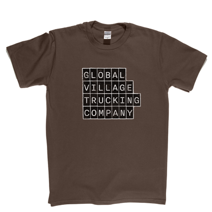 Global Village Trucking Company Block Text T-Shirt