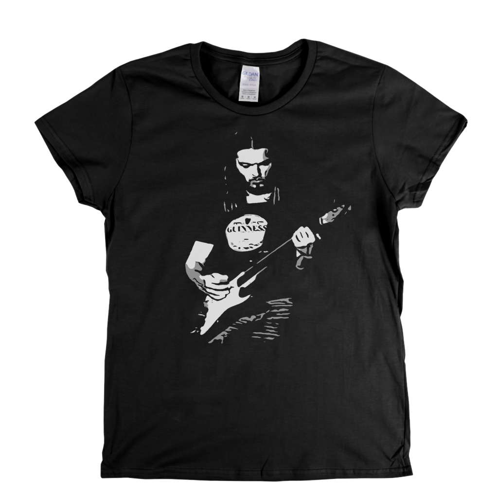 David Gilmour With Stratocaster Womens T-Shirt