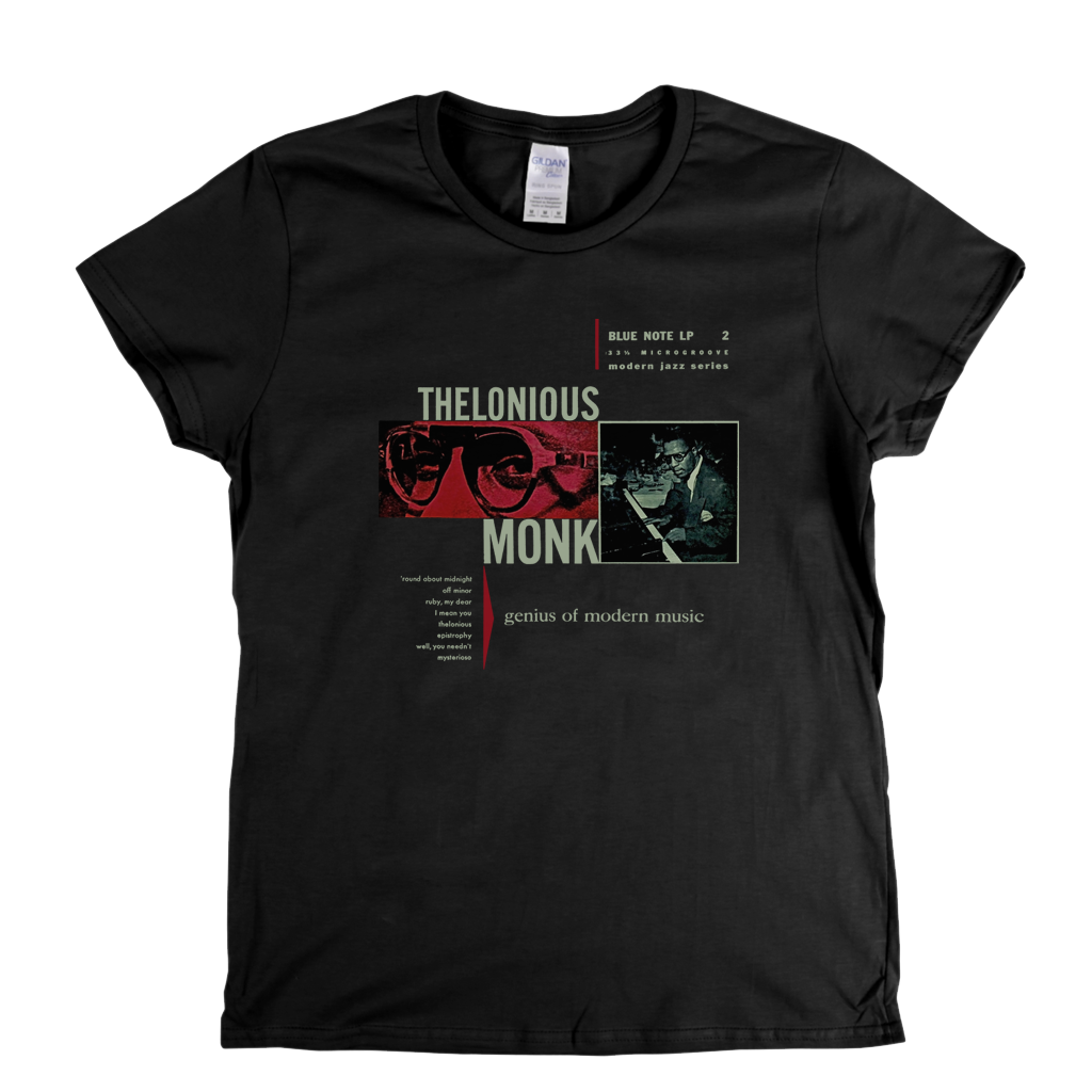 Thelonious Monk Genius Of Modern Music Womens T-Shirt