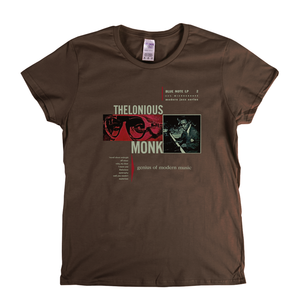 Thelonious Monk Genius Of Modern Music Womens T-Shirt