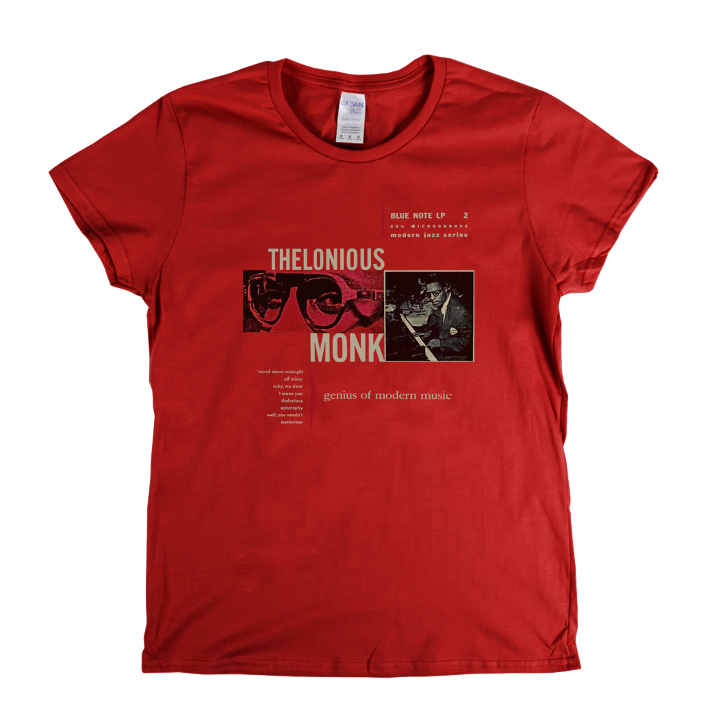 Thelonious Monk Genius Of Modern Music Womens T-Shirt