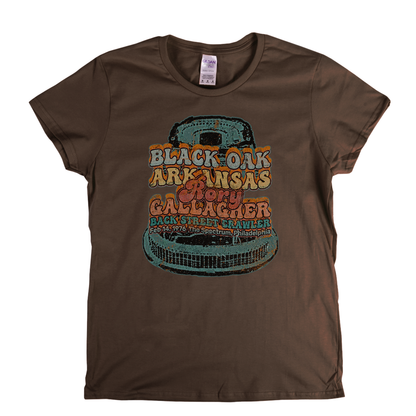 Black Oak Arkansas Rory Gallagher Back Street Crawler 1976 The Spectrum Philadelphia Womens T-Shirt