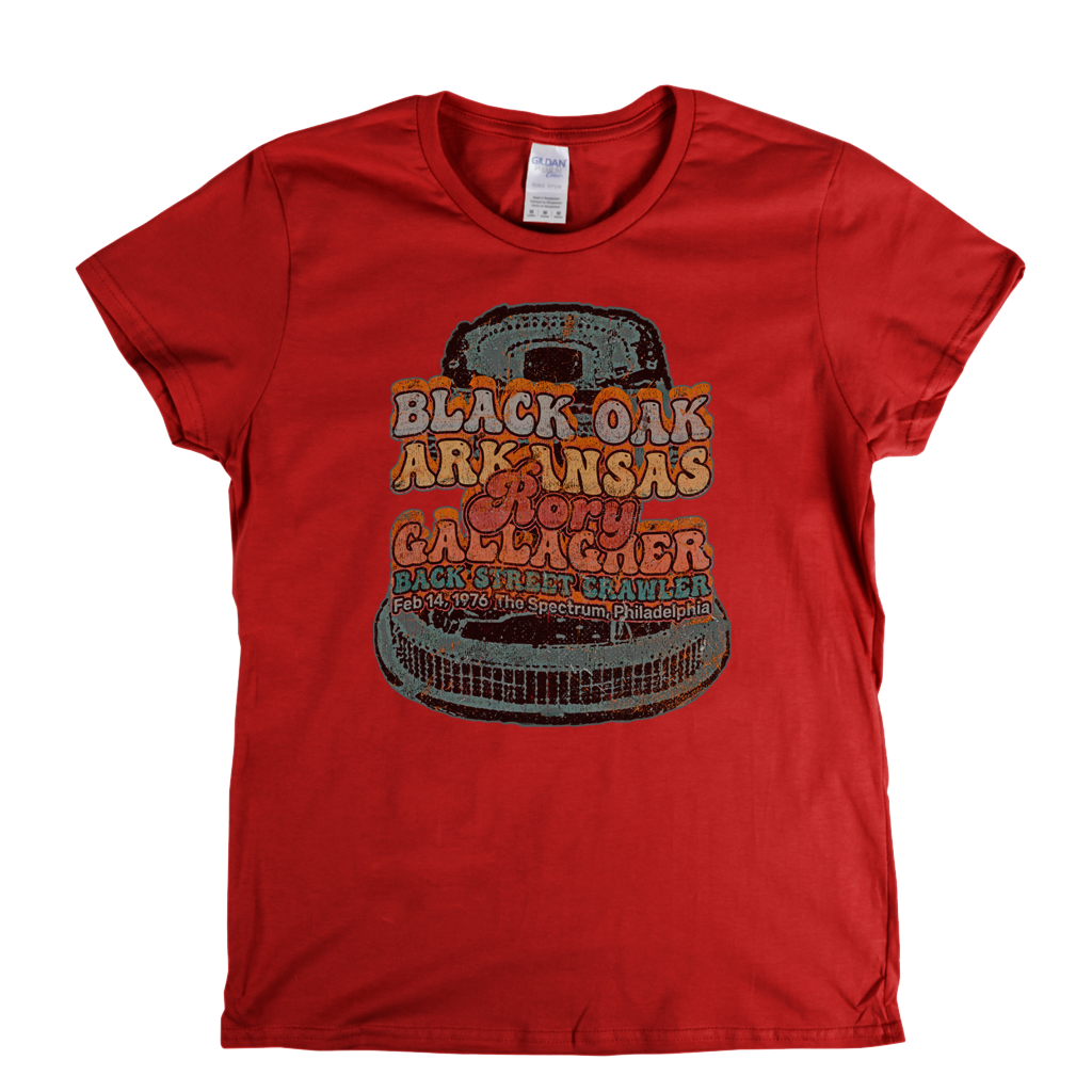 Black Oak Arkansas Rory Gallagher Back Street Crawler 1976 The Spectrum Philadelphia Womens T-Shirt