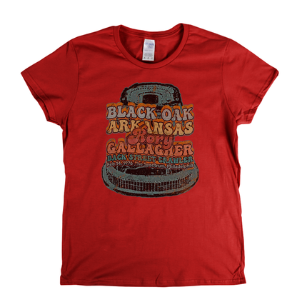 Black Oak Arkansas Rory Gallagher Back Street Crawler 1976 The Spectrum Philadelphia Womens T-Shirt