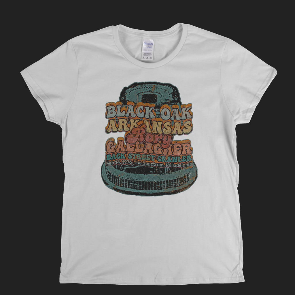 Black Oak Arkansas Rory Gallagher Back Street Crawler 1976 The Spectrum Philadelphia Womens T-Shirt