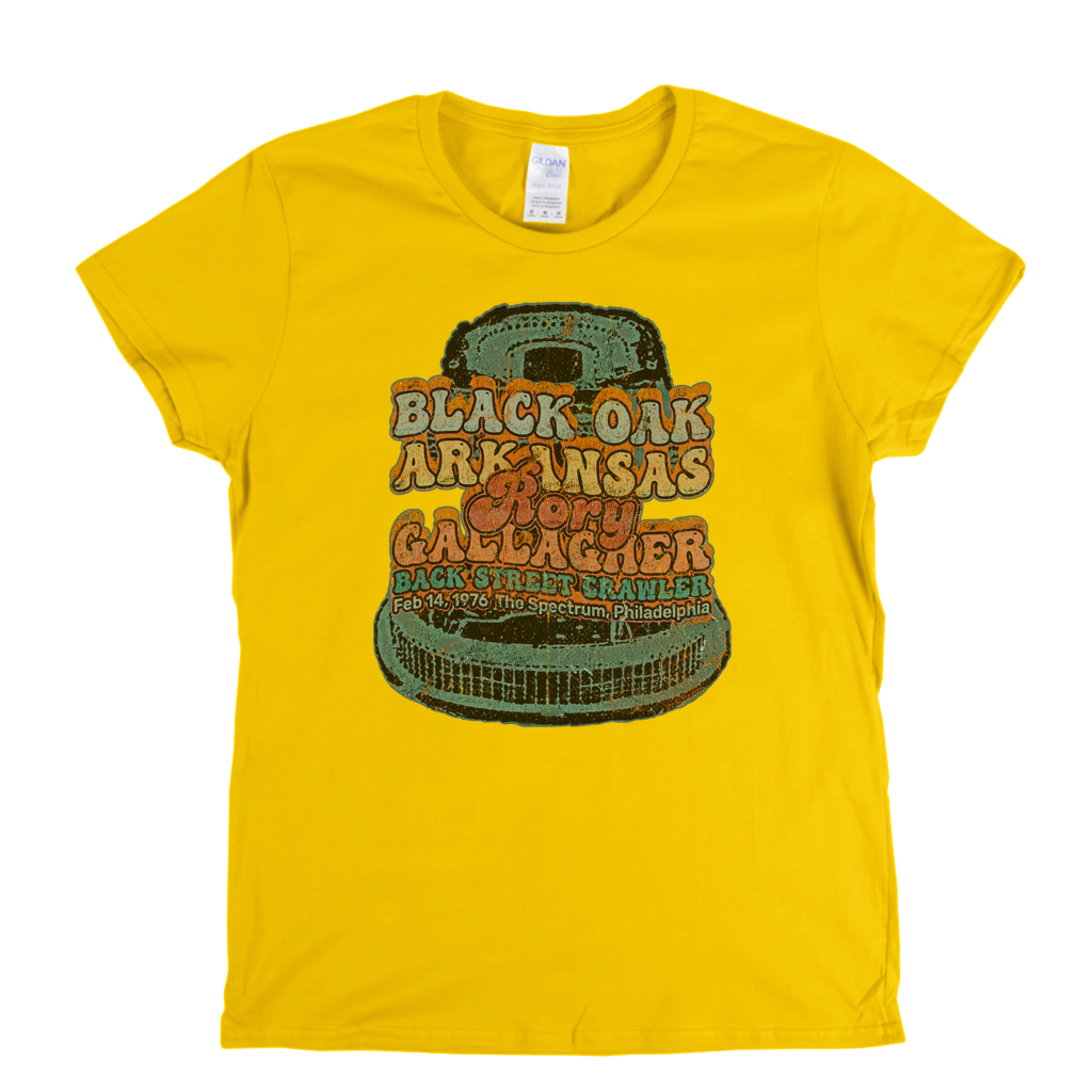 Black Oak Arkansas Rory Gallagher Back Street Crawler 1976 The Spectrum Philadelphia Womens T-Shirt