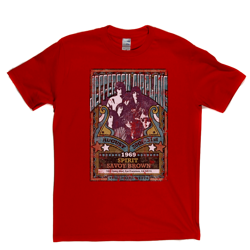 Jefferson Airplane Spirit Savoy Brown Gig Poster T-Shirt