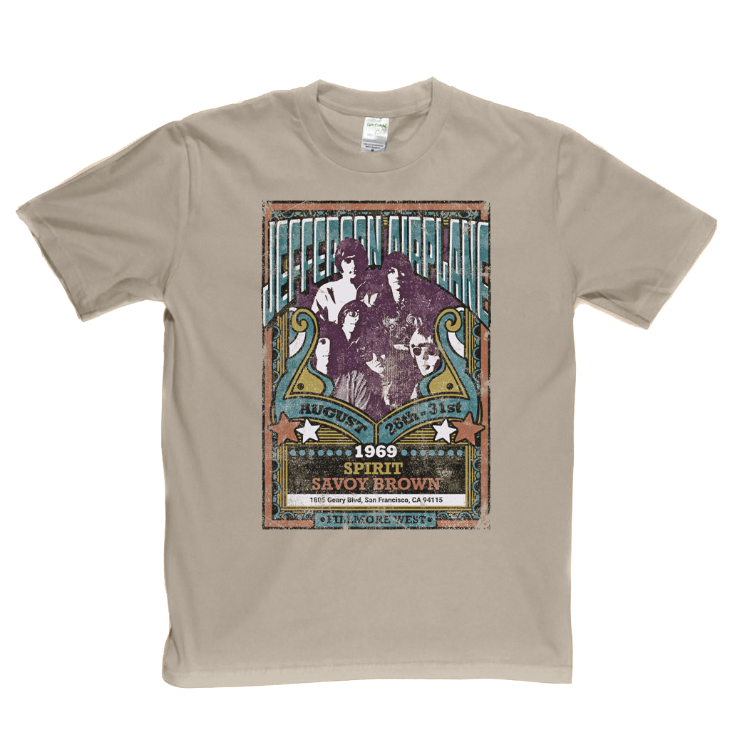 Jefferson Airplane Spirit Savoy Brown Gig Poster T-Shirt