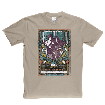 Jefferson Airplane Spirit Savoy Brown Gig Poster T-Shirt